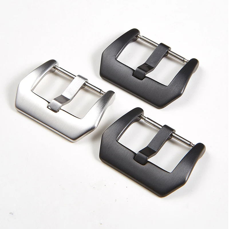 304 Stainless Steel Watch Belt Leather Band Custom Engraving Buckle 16mm 18mm 20mm 22mm 24mm