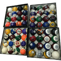 Xmlivet 57.25mm Cheap Complete Set Pool Billiards Balls in 2 1/4inch 16pcs Marble Designs Cue Balls Billiard Accessories