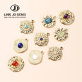 JD New Fashion Stainless Steel Natural Stone Necklace Pendant Necklace for Women Jewelry Gift
