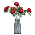 Premium Quality Artificial Flocking Peony Flowers Silk Flowers With Low Price