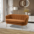 Modern Minimalist Double Sofa Fashionable Two-Seater Recliner for Living Room Bedroom Conference Hall Wood Upholstered Fabric