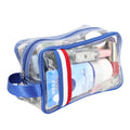 Factory OEM Clear PVC Wash Toilet Beach Towel Bag with Portable Handle Transparent Men Shower Bag Logo Printed Custom