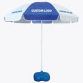 Commercial Foldable Fiberglass Rabs Shade Outdoor Advertising Beach Umbrella With Logo