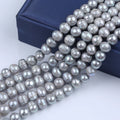 Zhuji Pearl Wholesale 11-12mm Freshwater Gray Color Potato Pearls Beads Loose Natural Strands