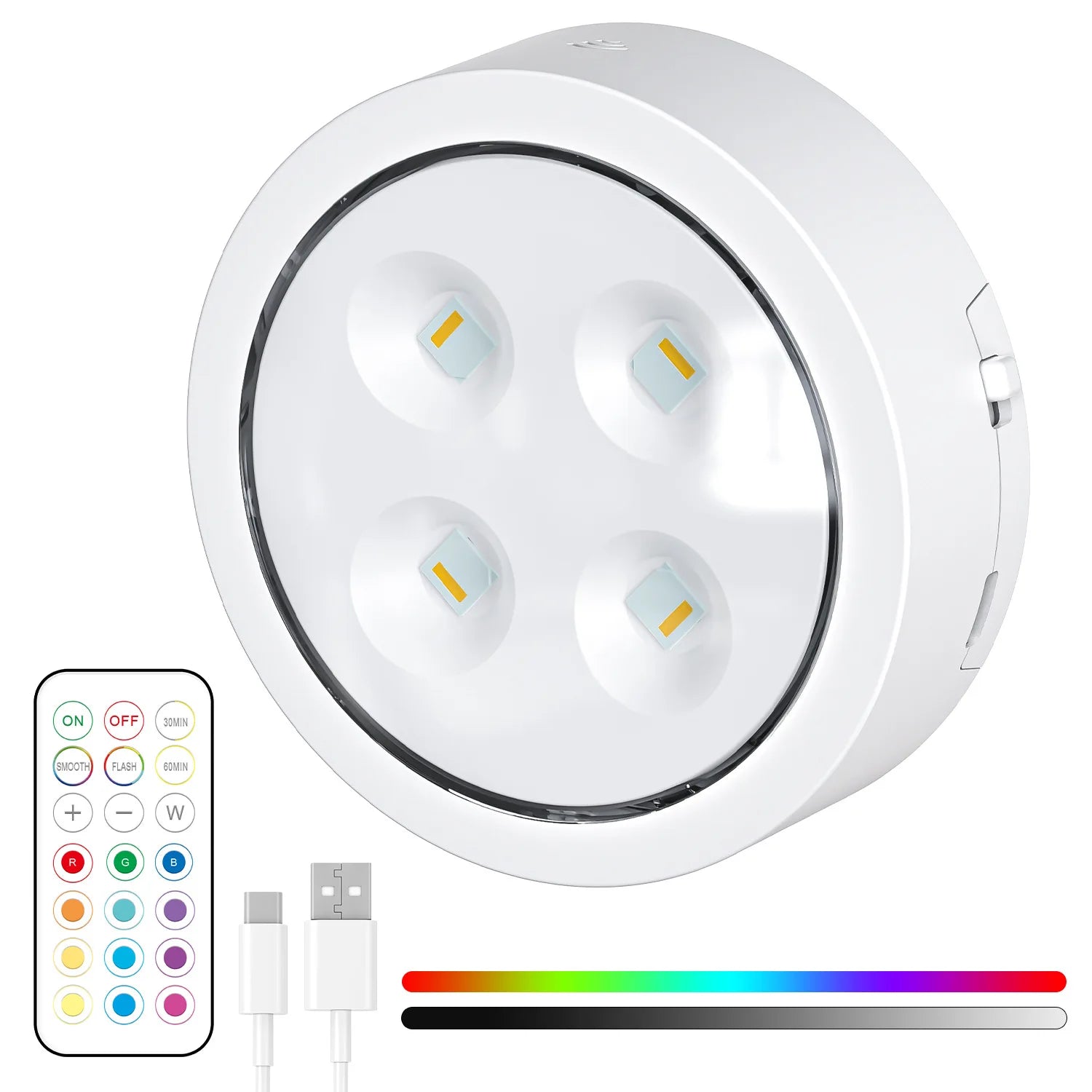 Battery Powered 16 Colors Changeable Under Counter Lights Remote Wireless Under Cabinet Lights