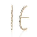 LOZRUNVE Design 925 Sterling Silver 14k Gold Diamond Hook Ear Cuff Earring Young Fashion Jewelry