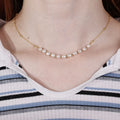 Ready to Ship 18k Gold Vermeil Women Jewelry 925 Sterling Silver Gold Bead Freshwater Pearl Necklaces for Gift