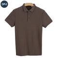 Men's Custom Logo Embroidered Quick Dry Bamboo  Shirts Solid Pattern Short Sleeve in Yarn Dyed Knitted Fabric
