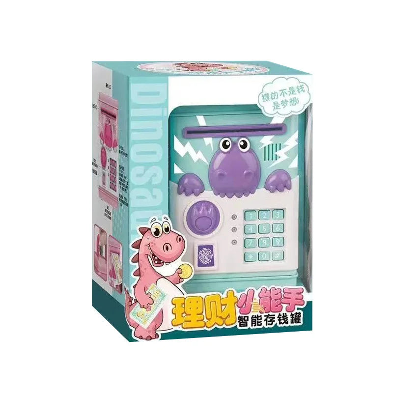 Zhiqu Intelligent Electric Cartoon Money Machine Children's Educational Outdoor Toy with Fingerprint Storage Jar and Gift Box