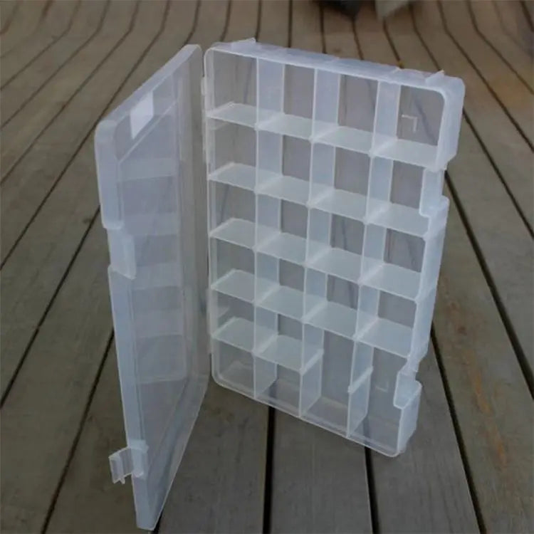 Topline Tackle Plastic Storage Case Box Small Scoop Box Fishing Luer Hook Box Detachable 24 Slots Bait Hooks Tackle Accessory