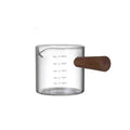 Glass Measuring Cup with Wooden Handle Eco-Friendly High Borosilicate Glass Mini Multi-functional Kitchen Tool Customized