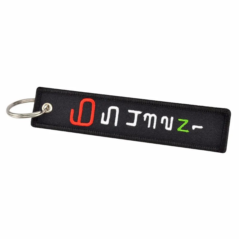 Wholesale Double Sided Design Airlines Crew Tags Keychain Custom Airbus Aircraft Embroidery Keyring