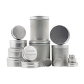 Wholesale Aluminium Jar Lip Balm 20ml 30ML 50ML Silver Empty Customized Logo Round Shape Candle Tea Candy Metal Storage Tin Box