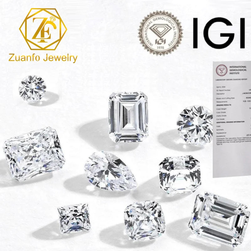 Wholesale 0.9mm to 3.0mm Size Melee CVD/HPHT Loose Lab Grown Diamond DEF Color VS1 Lab Created Melee Diamonds Price Per Carat