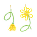 For 100 Designs Fashion Jewelry Sweet Korean Style Handmade Woven Geometric Crystal Silver Plated Statement Drop Earrings for