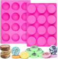 Cylinder Round Chocolate Cookie Molds t for Chocolate Covered Oreos Cake Candy Pudding Custom Silicone Molds for Soap Making