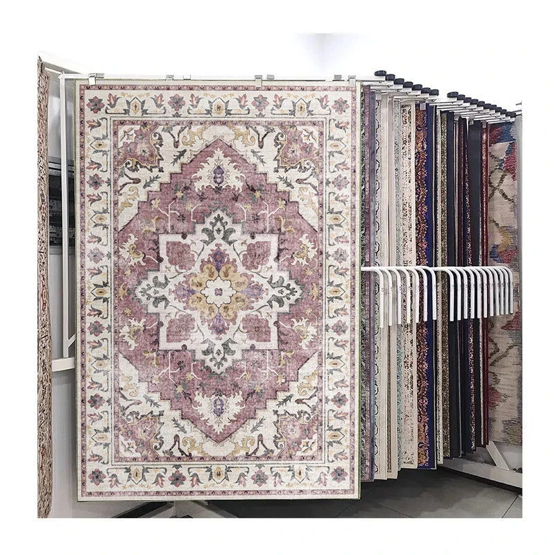 Washable Living Room Carpet Persian Bohemian Large Size Vintage Non-slip Floor Mat Machine Made Cut Pile Area Rug for Home