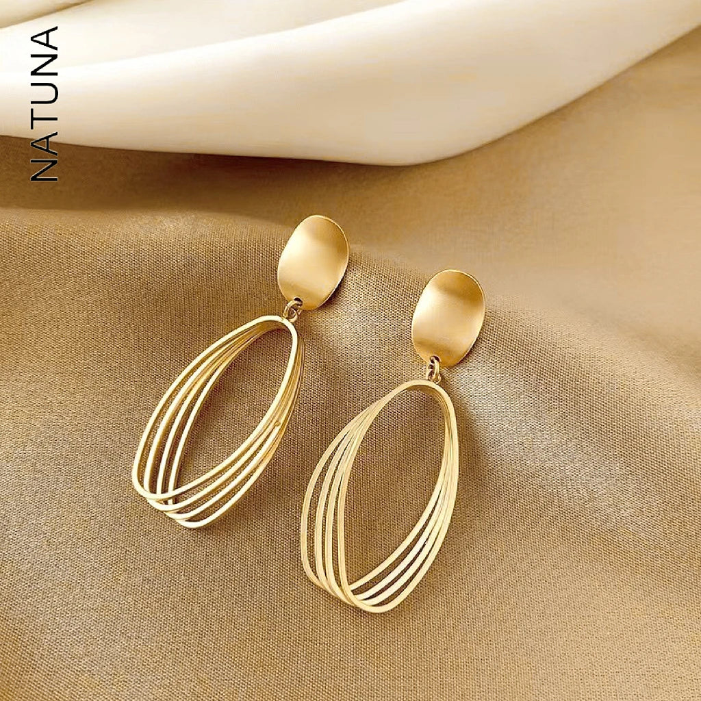 Best Quality Earrings Women Fashion Versatile Big Ring Vintage Matte Gold Earrings Statement Studs JoyerIa Pendientes