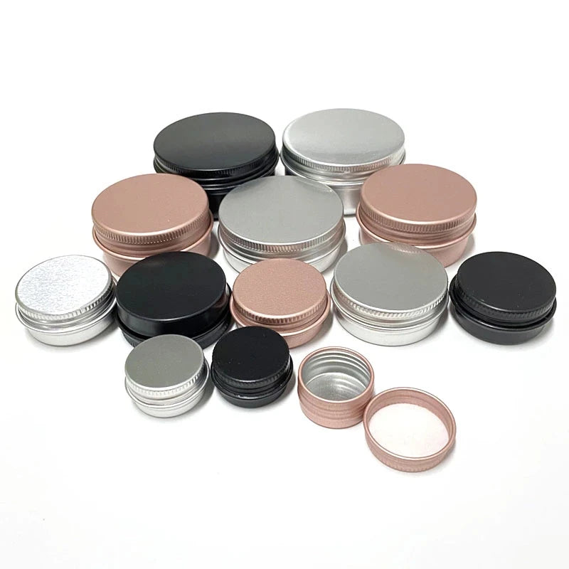 5/10/15ML Mini Round Empty Aluminum Tin Storage Lid Jars for Cosmetic Spices Tea Can Organizer Cream Lipstick Ointment