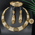 Fashion Italian 18k Gold Plated Zircon Jewelry Set for Women