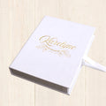 White Luxury Wedding Invitation Boxes Colorful Printed Velvet Hardcover with Acrylic Music & Angel Style Paper Material