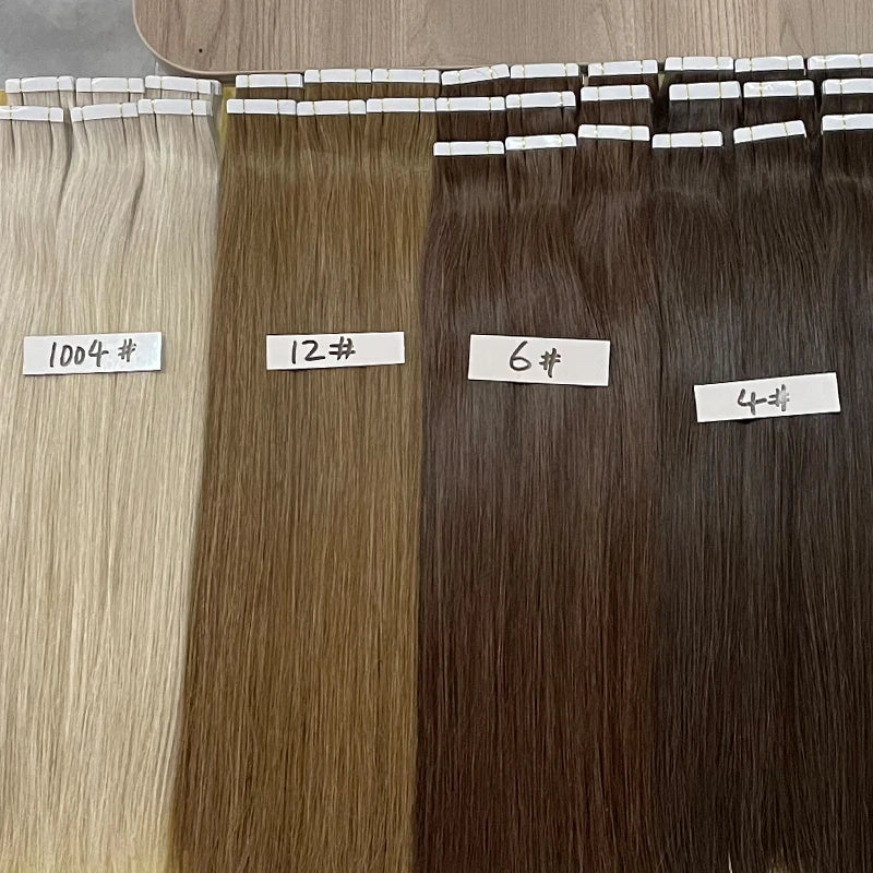 Wholesale Black Tape in Hair Extensions 613 Hair Extensions Vendors Cuticle 12a Remy Tape in Extensions 100% Human Hair