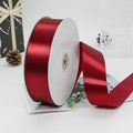 Wholesale Embossed Edge 100% Polyester Christmas Gift Ribbon Satin 100yards Custom Red Satin Ribbon Roll 4cm for Packing