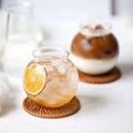 Creative Spherical Glass Water Cup Mind Made Cold Drink Cup for Cocktail & Dessert Elegant Glass Cup