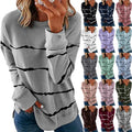 Womens Casual Tie Dye Loose Pullover Sweatshirt Long Sleeve Crewneck Tops