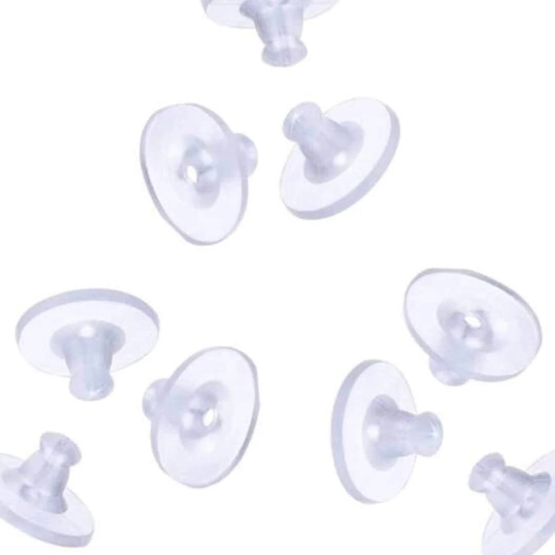 Wholesale Bulk Silver Stopper Soft Silicon Stud Earring Backer 2000 Pcs/Bag DIY Jewelry Findings & Components
