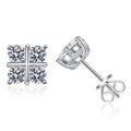 S925 Silver Classic Cross Earrings Simple Tempered Moissanite Elegant Classic Style Moissanite Jewelry