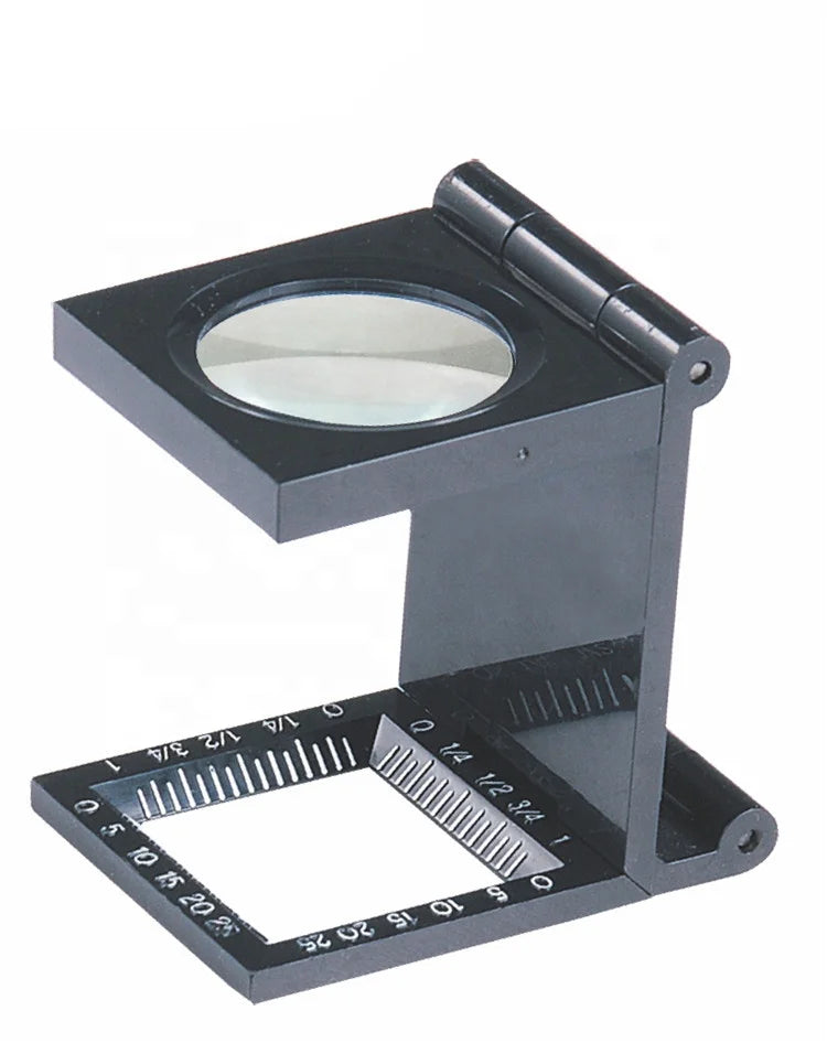 Wholesale Three-Folding 8X Magnifier Magnifying Glass with Scale Magnifying Glass for Cloth Jewelers Watch