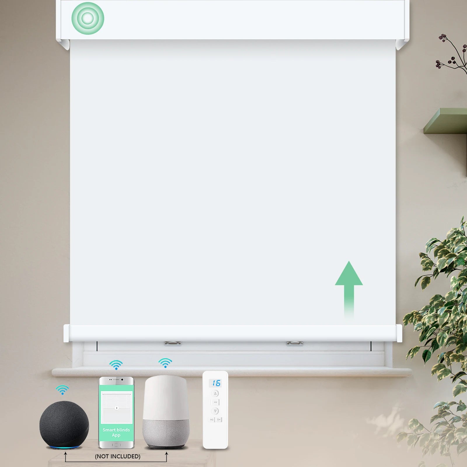 Smart Home Window Electric Zigbee Alexa Tuya APP Wifi Google Matter Remote Control Quiet Motor Motorized Roller Shades Blinds