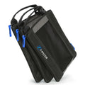 3 Pack Zippered Openings Pouch Heavy Duty Mesh Window Hanging Grommets  and Convenient Carry Straps Tool Bag