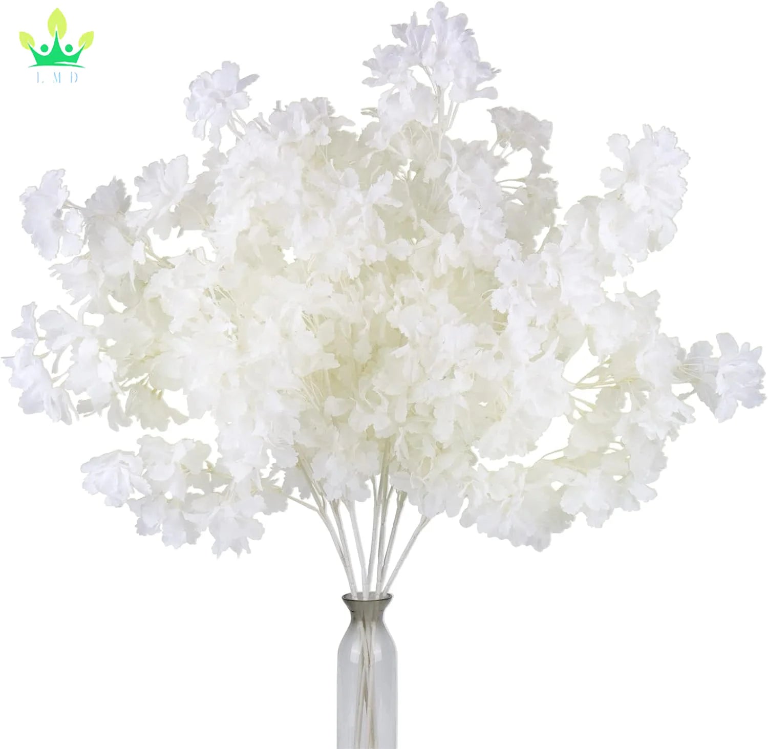 Artificial White Cherry Blossom Branches Decor Faux Cherry Blossom Flowers for Tall Floor Vase Used As Wedding Home Decoration