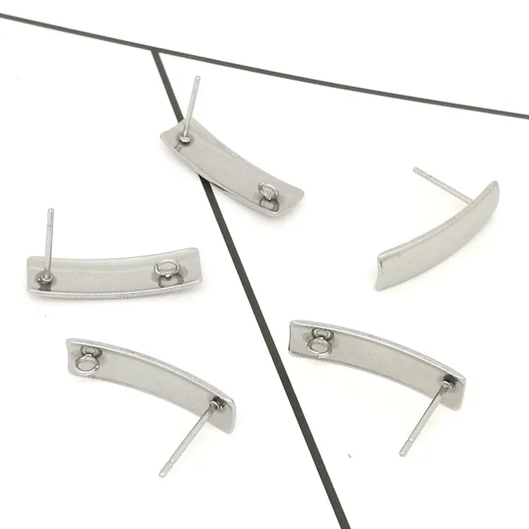 Polygonal Stainless Steel Ear Stud Base DIY Accessories & Components for Earrings Jewelry Findings & Components