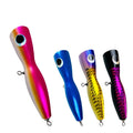 120g/19.5cm Wood Popper Lure Stick Bait Handmade Saltwater Trolling GT Popper Lure Fishing Wooden Popper Fishing Lure