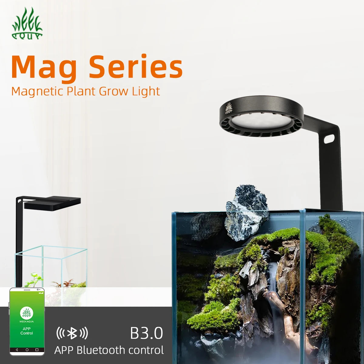 Hot Sale Weekaqua Mag Nano Terrarium Light USB Indoor Plant Grow Lamp Smart Full Spectrum Led Aquarium Light for Plant tank