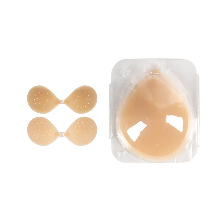 With Blister Skin Friendly Solid Invisible Self Adhesive Silicone Bra With Breathable Hole