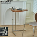 WISEMAX FURNITURE Nordic Living Room Furniture Black Wooden Side Table Triangle Plywood Top Home Coffee Table with Height Adjust