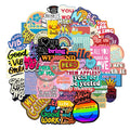 50Pcs Cute Letter Motivational Inspirational Sticker For Girl Children Bottles Cup Phone Laptop Notebook Decor Stickers
