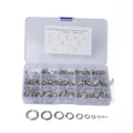 BAJUTU 275PCS M2-M16 304 Stainless Steel Spring Lock Washer Elastic Washer Split Lock Washer Combination Kit with Storage Box