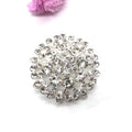 Wholesale Fashion Delicate Jewelry Natural Diamond Brooch Crystals Silver Rhinestone Brooches MegaBDM