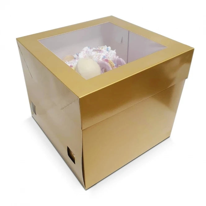 Wholesale 400 Gsm  Ivory Board White 12inch Tall Wedding Cake Box