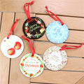 MDFSUB Double-sided Circle 3 Inch Sublimation Christmas Ornament Blank 3mm Thick Glossy White Blank Sublimation Mdf Ornament