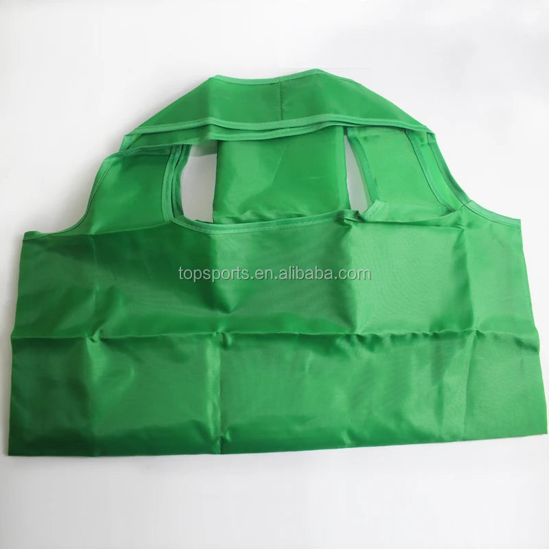 Eco-Friendly Custom Logo 190T RPET Polyester Foldable Bags Shoulder Strap Stylish Sustainable Shopping Solution Customizable