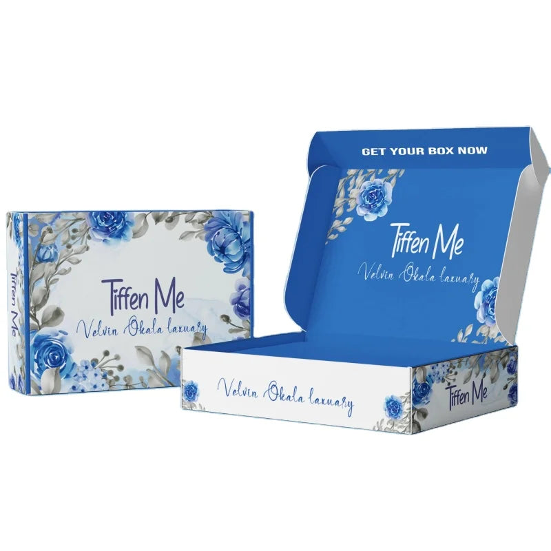 10x8x6inch Full Color Offset-printing E-Flute Corrugated Carton Shipping Box Packing Box for Hat