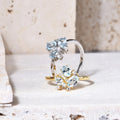 731 Abiding Jewelry New Design Sky Blue Topaz 925 Silver Jewelry Manufacturers Zircon Gold Plated Ring