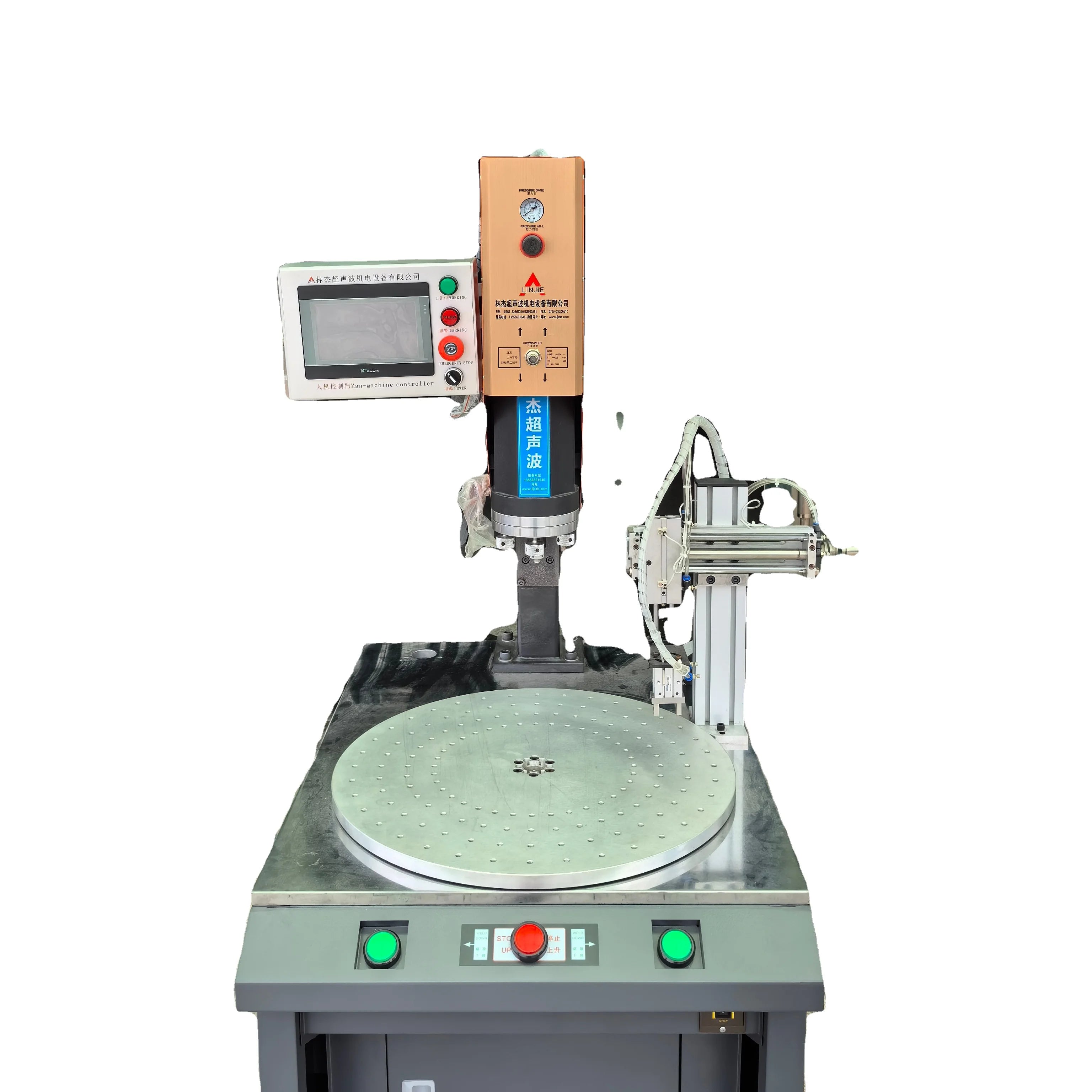 4200W Single Head Automatic Ultrasonic Plastic Welder 15KHz Table Turntable New Condition for HDPE Manufacturing Plant
