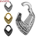 Evorte 10pcs 5mm Stainless Steel Ear Weights Hangers Taper Stretcher Tunnel Plug Gauge Expanders Piercing Earring Body Gold